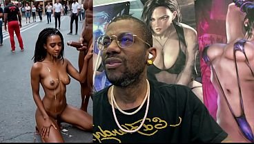 Beautiful Tan Tits Whore Getting Double Penetrated, Public Cum Covering An Ebony Slut, Cum Covered Milf, Tight Bald Pussy POV Dildo Fucking, AI Generated